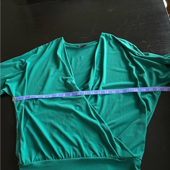 Banana Republic Green Faux Wrap Blouse Short Sleeve XS - Picture 6 of 6